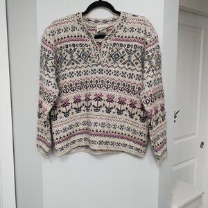 VINTAGE knit cotton/wool blend Northern Reflection sweater
